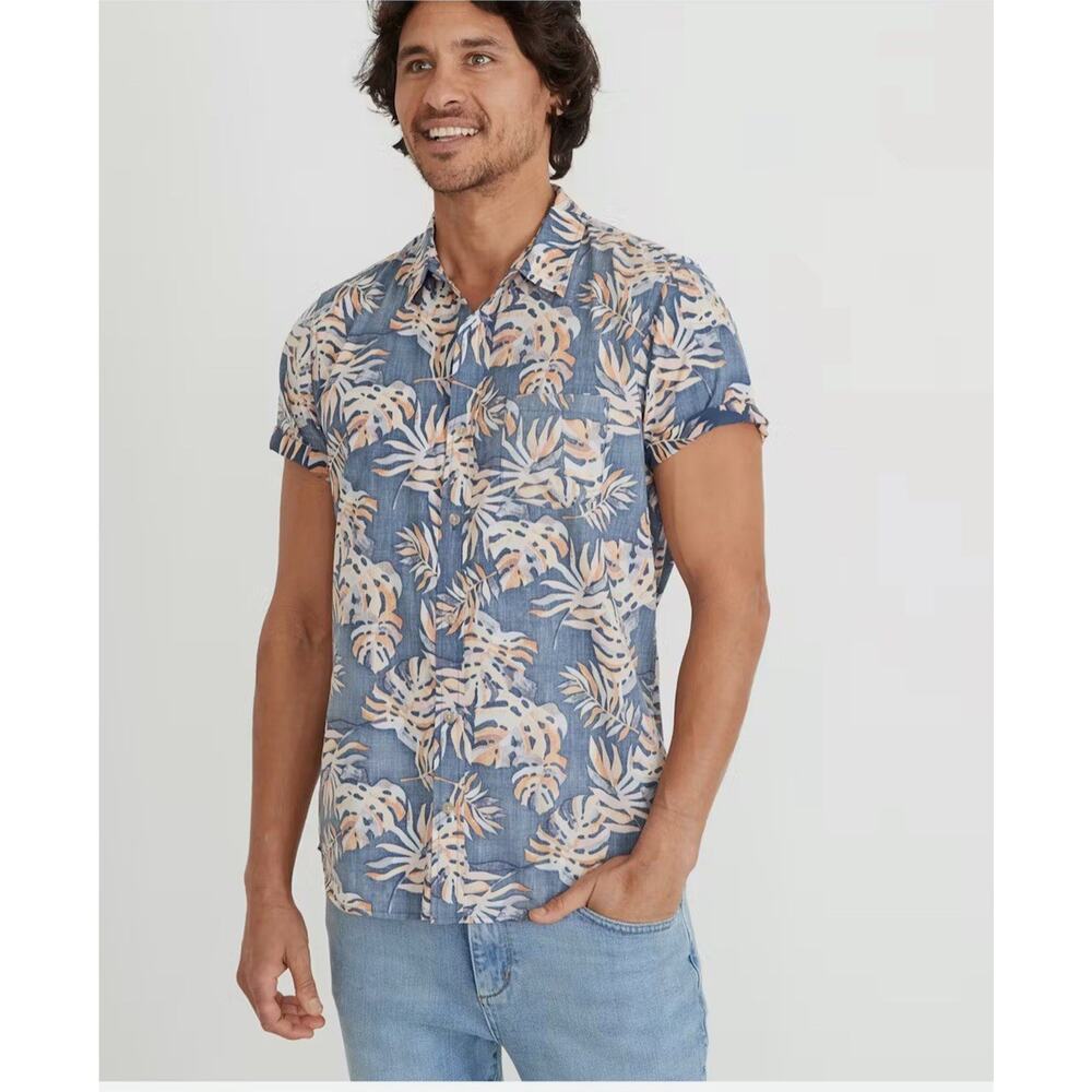 Marine Layer Men's Large Shirt Koloa‎ Button Down Short Sleeve Shirt